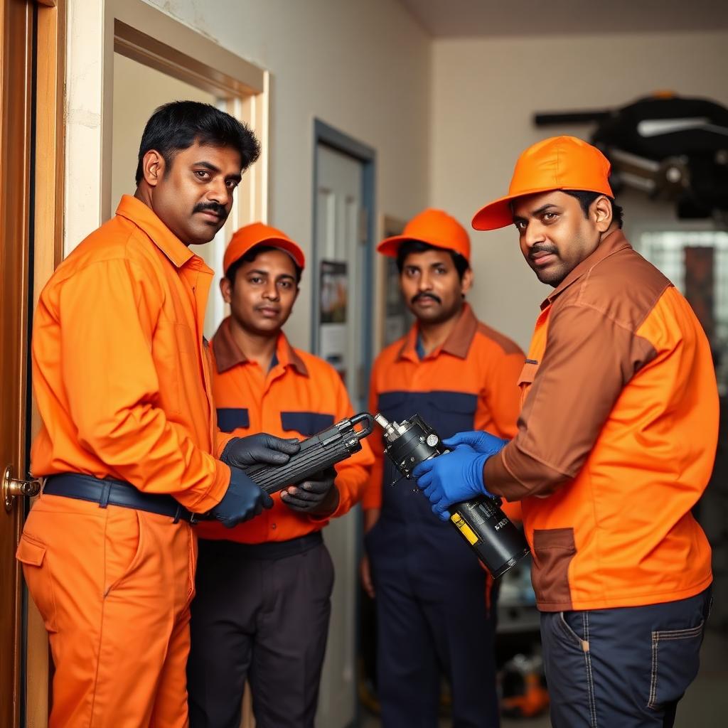 ProFix uniformed technicians at a customer's home